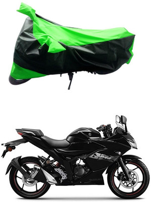 Mdstar Waterproof Two Wheeler Cover for Suzuki(Gixxer SF, Green, Black)