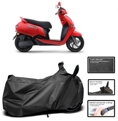WMIZEXA Two Wheeler Cover for Universal For Bike(iQube Electric, Black)