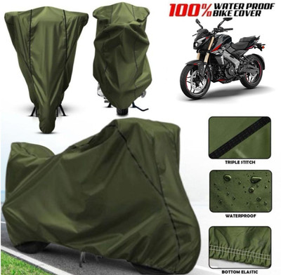 Shiv Kanha Waterproof Two Wheeler Cover for Bajaj(Pulsar 125, Green)