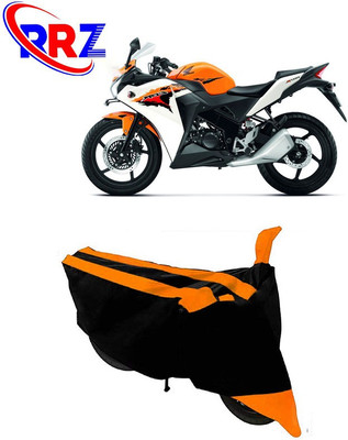 RRZ Waterproof Two Wheeler Cover for Honda(CBR 150R, Black, Orange)