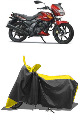 SUGASHRI Waterproof Two Wheeler Cover for TVS(Flame SR125, Yellow, Black)