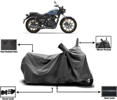Amexride Two Wheeler Cover for Royal Enfield(Meteor BS6, Grey)