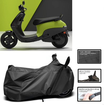WMIZEXA Two Wheeler Cover for Ola(Electric Scooter, Black)