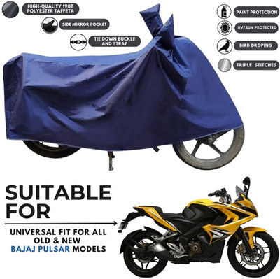ZAQE Two Wheeler Cover for Bajaj(Pulsar RS200 BS6, Blue)