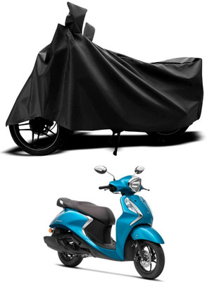 AUTOCAD Waterproof Two Wheeler Cover for Yamaha(Fascino, Black)