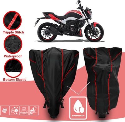 DeepShakshi AUTOMOTIVE Waterproof Two Wheeler Cover for Bajaj(Dominar, Red, Black)