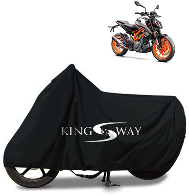 Kingsway Waterproof Two Wheeler Cover for KTM(Duke 390, Black)