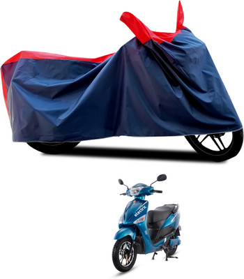 CODOKI Waterproof Two Wheeler Cover for Hero(Electric Optima, Black, Red)
