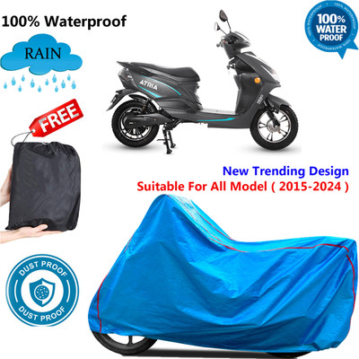 OliverX Waterproof Two Wheeler Cover for Hero(Electric Atria, Blue)