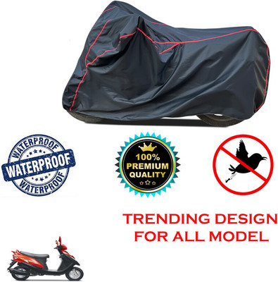 THE REAL ARV Waterproof Two Wheeler Cover for Mahindra(Flyte, Black)