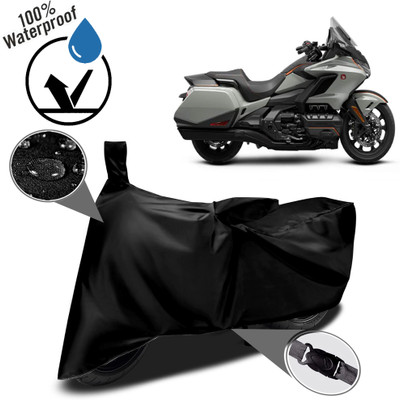 ROYAL AUTO MART Waterproof Two Wheeler Cover for Honda(Gold Wing, Black)