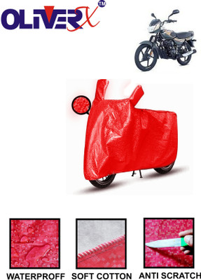 OliverX Waterproof Two Wheeler Cover for Bajaj(CT100, Red)