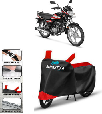 WMIZEXA Two Wheeler Cover for Hero(HF Deluxe i3s, Red, Black)