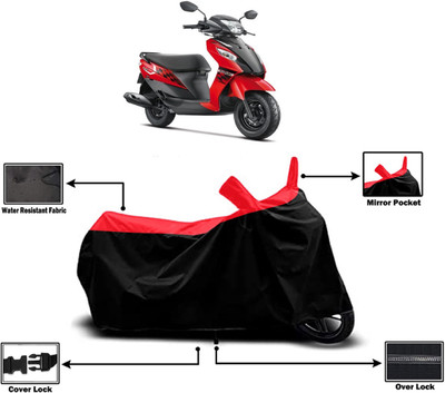 Amexride Two Wheeler Cover for Suzuki(Let's, Red)