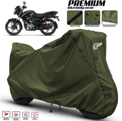 xodi Waterproof Two Wheeler Cover for Hero(Glamour BS6, Green, Black)
