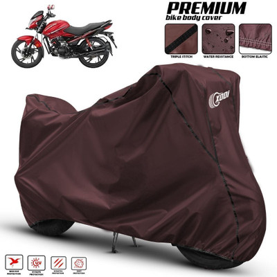 xodi Waterproof Two Wheeler Cover for Hero(Glamour FI, Maroon, Black)