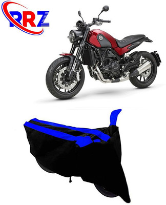 RRZ Waterproof Two Wheeler Cover for Benelli(Leoncino, Black, Blue)