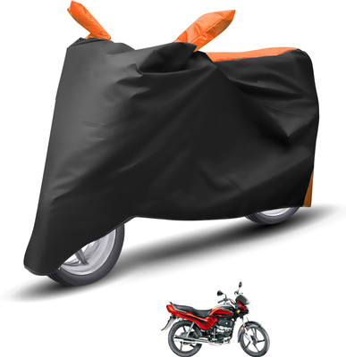 Caronix Waterproof Two Wheeler Cover for Hero(Passion Plus, Orange)