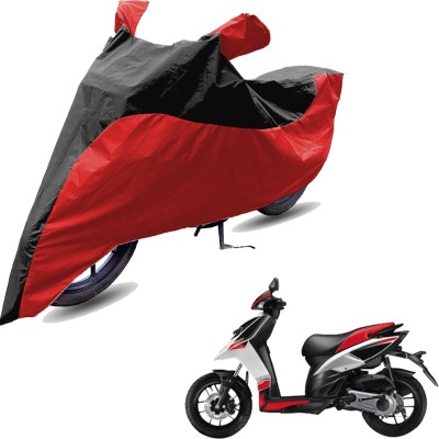 RiderShine Two Wheeler Cover for Aprilia(SR 150, Red, Black)