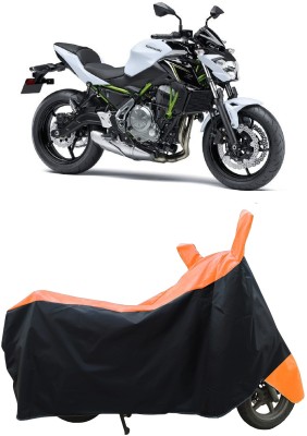 Coxtor Waterproof Two Wheeler Cover for Kawasaki(Z650, Orange)