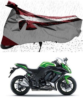 Genipap Two Wheeler Cover for Kawasaki(Ninja 1000, Silver, Maroon)