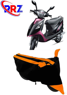 RRZ Waterproof Two Wheeler Cover for TVS(Scooty Streak, Black, Orange)