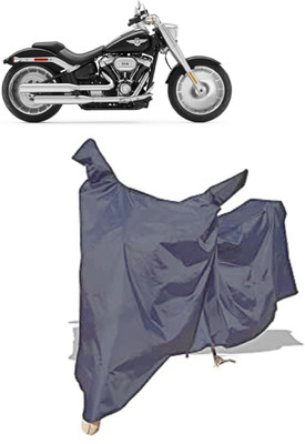 Amexride Two Wheeler Cover for Harley Davidson(Fat Boy, Grey)