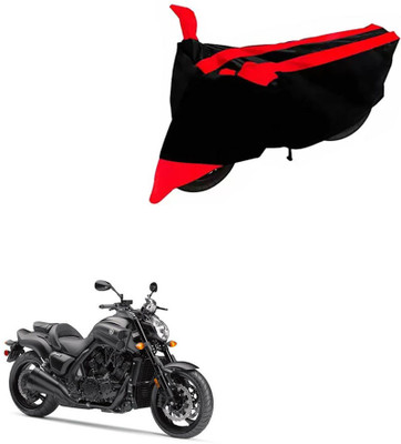 DeepShakshi AUTOMOTIVE Two Wheeler Cover for Yamaha(VMAX, Black, Red)