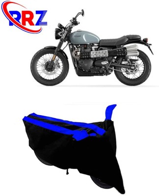 RRZ Waterproof Two Wheeler Cover for Triumph(Street Scrambler, Black, Blue)