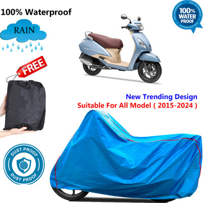 OliverX Waterproof Two Wheeler Cover for TVS(Jupiter Grande, Blue)