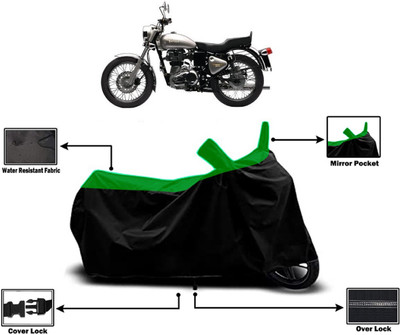Amexride Two Wheeler Cover for Royal Enfield(Bullet Electra Twinspark, Green)
