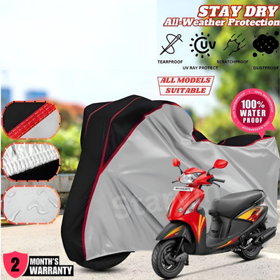 Starvin Waterproof Two Wheeler Cover for Hero(Pleasure, Silver)