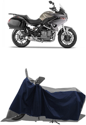 SUGASHRI Waterproof Two Wheeler Cover for Benelli(TNT 300, Grey, Blue)