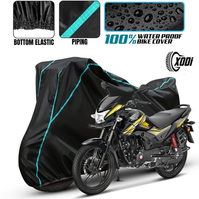 xodi Waterproof Two Wheeler Cover for Honda(CB Shine, Black, Blue)