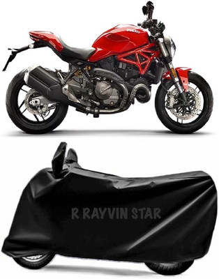 R Rayvin Star Two Wheeler Cover for Ducati(Monster 82, Black)
