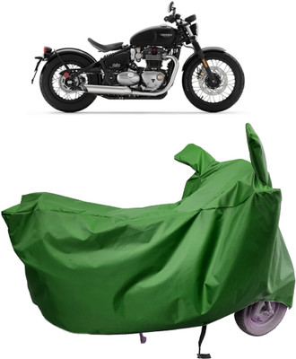 Amexride Two Wheeler Cover for Triumph(Bonneville Bobber, Maroon)
