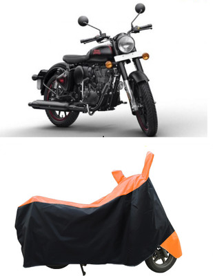 Coxtor Waterproof Two Wheeler Cover for Royal Enfield(Bullet 350, Orange)