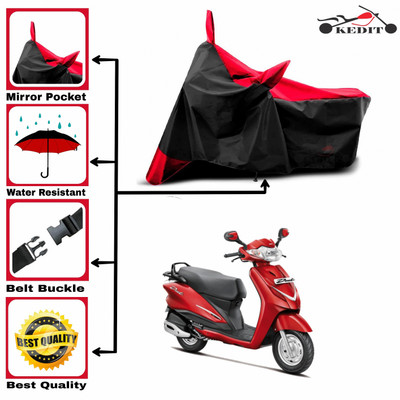 KEDIT Two Wheeler Cover for Hero(Duet 125CC, Red, Black)