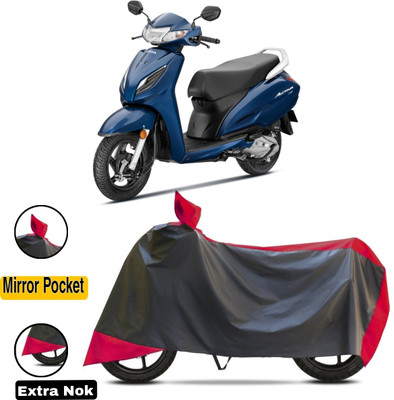 HWSXQAE Waterproof Two Wheeler Cover for Honda(Activa, Red, Black)