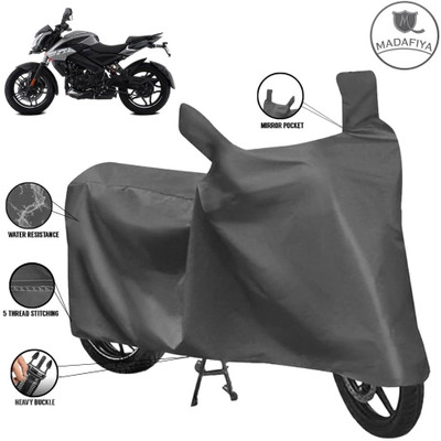 MADAFIYA Waterproof Two Wheeler Cover for Bajaj(Pulsar NS200, Grey)