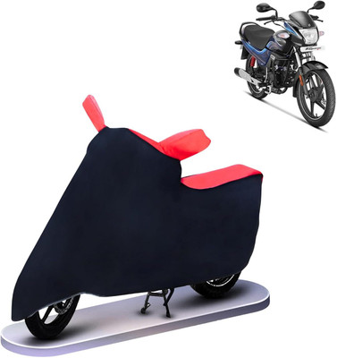 KEDIT Two Wheeler Cover for Hero(Passion Plus, Red, Black)