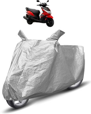 MOCKHE Waterproof Two Wheeler Cover for Yamaha(Ray Z, Silver)