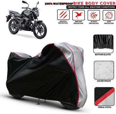 Shiv Kanha Waterproof Two Wheeler Cover for TVS(Raider, Black, Silver)