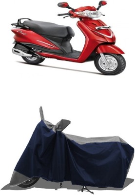 SUGASHRI Waterproof Two Wheeler Cover for Hero(Duet 125CC, Grey, Blue)