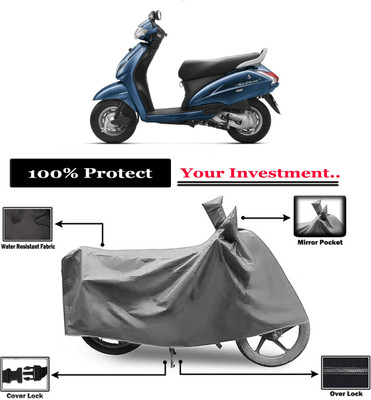 Amexride Two Wheeler Cover for Honda(Activa 3G, Grey)