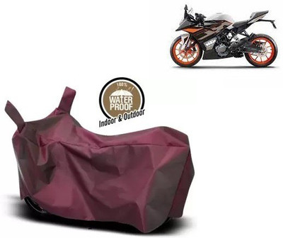 OliverX Waterproof Two Wheeler Cover for KTM(RC 125 BS6, Maroon)