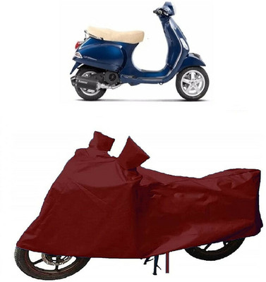 KASHYAP ENTERPRISE Waterproof Two Wheeler Cover for Piaggio(Vespa LX, Maroon)