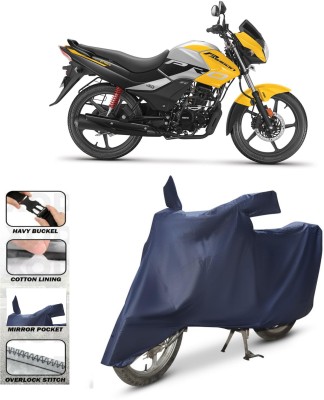 HWSXQAE Waterproof Two Wheeler Cover for Hero(Passion Pro i3S, Blue)