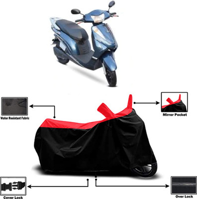 Amexride Two Wheeler Cover for Avon(E Scoot, Red)