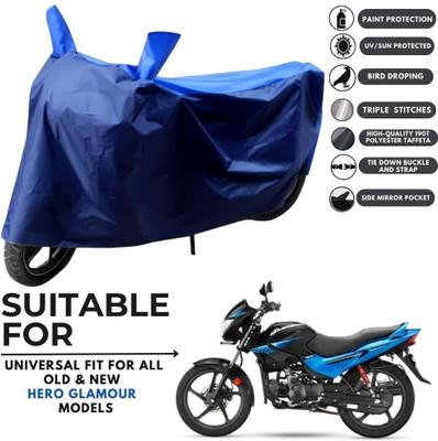 MADAFIYA Two Wheeler Cover for Hero(Glamour, Blue, Blue)